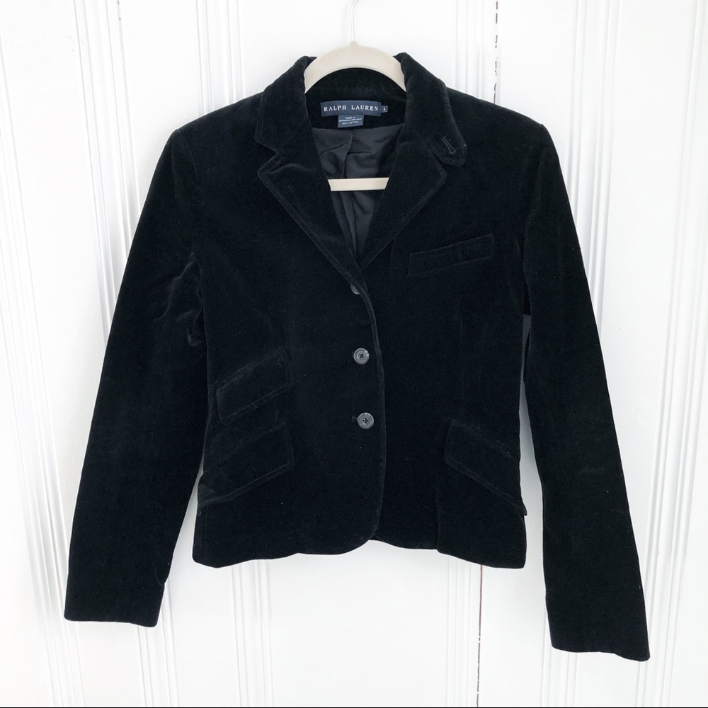 Ralph Lauren Black Velvet Blazer